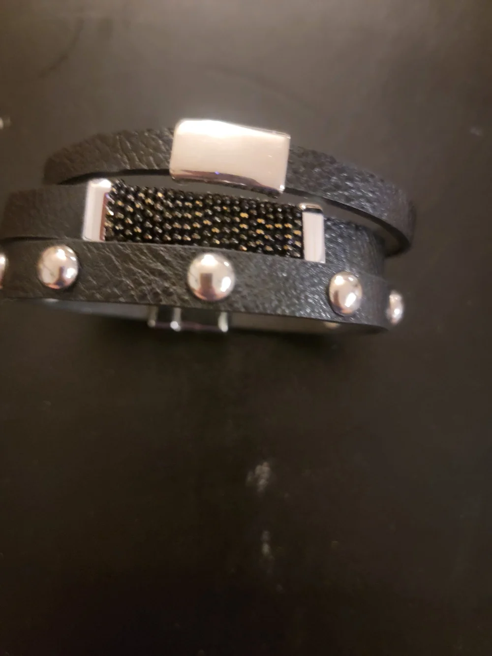 Torrid Black Studded Multi-Strap Womens  Bracelet